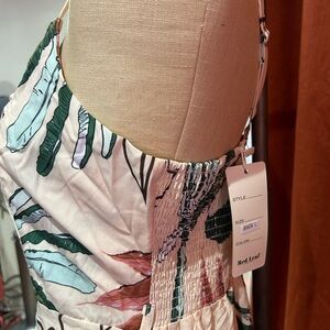 Red Leaf Floral Dress